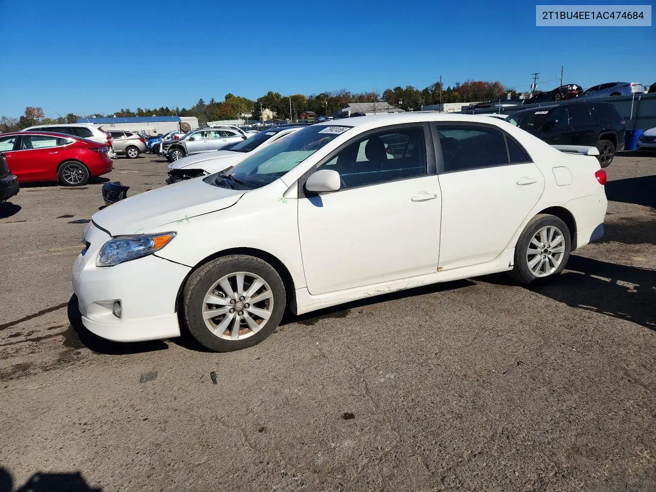 TOYOTA COROLLA 2010, VIN 2T1BU4EE1AC474684