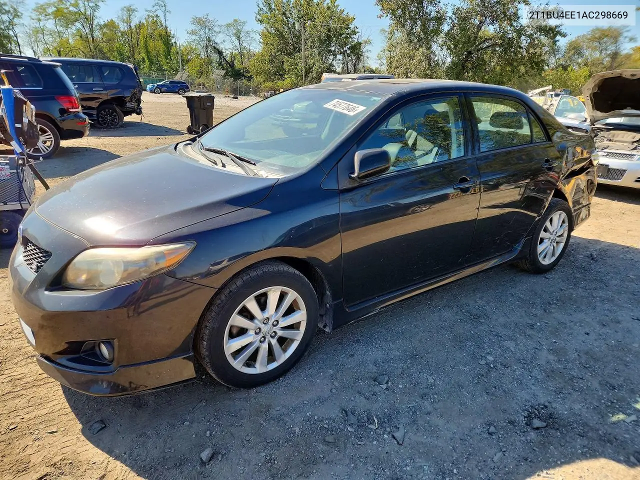 TOYOTA COROLLA 2010, VIN 2T1BU4EE1AC298669
