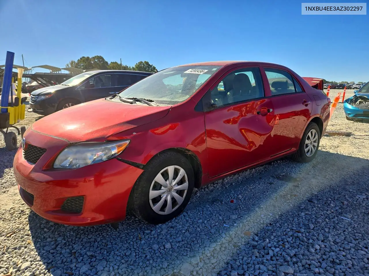 TOYOTA COROLLA 2010, VIN 1NXBU4EE3AZ302297
