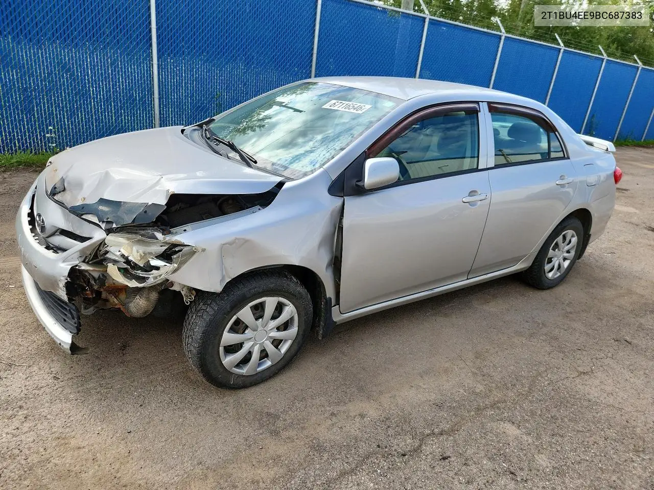 TOYOTA COROLLA 2011, VIN 2T1BU4EE9BC687383