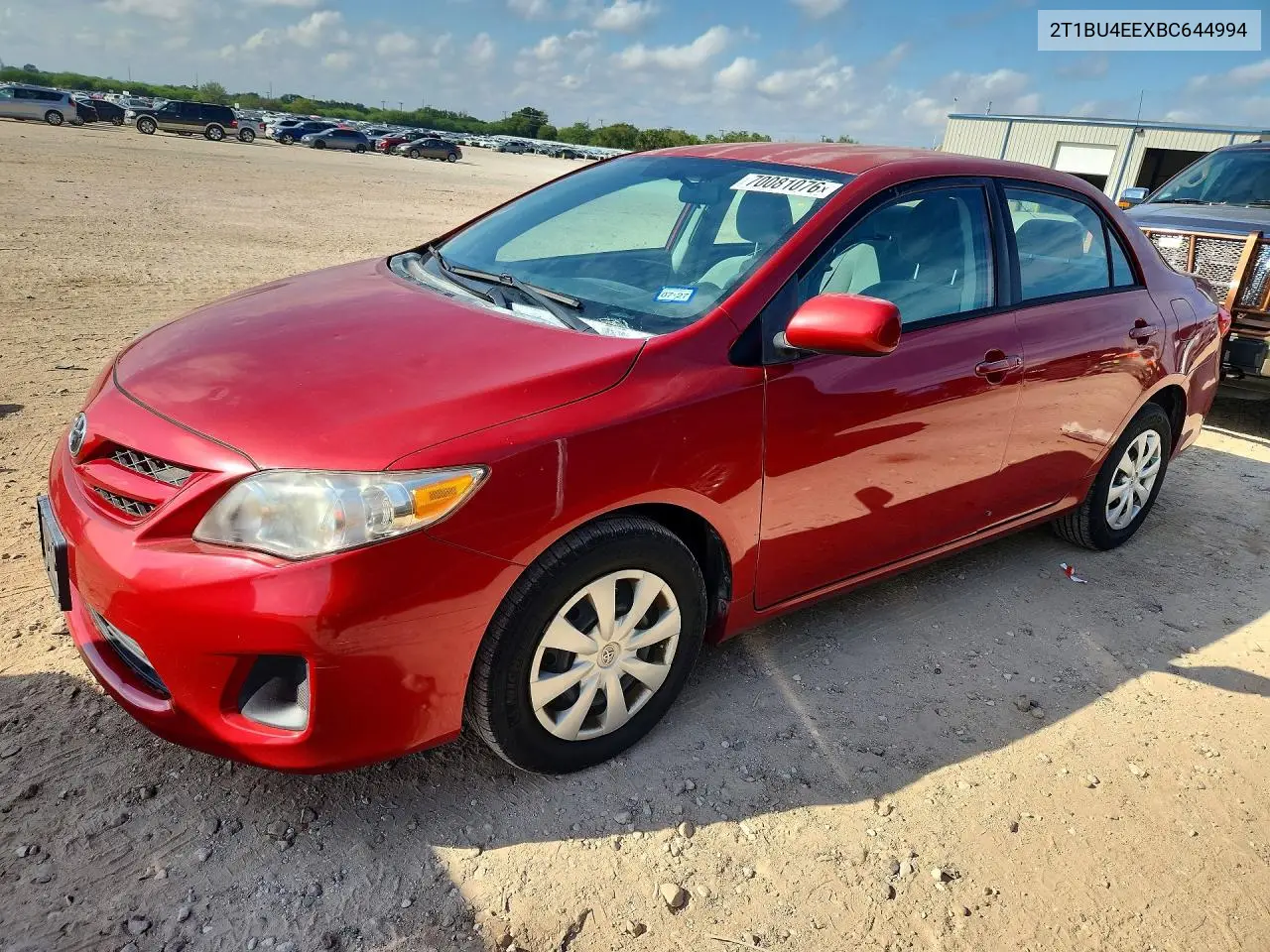 TOYOTA COROLLA 2011, VIN 2T1BU4EEXBC644994