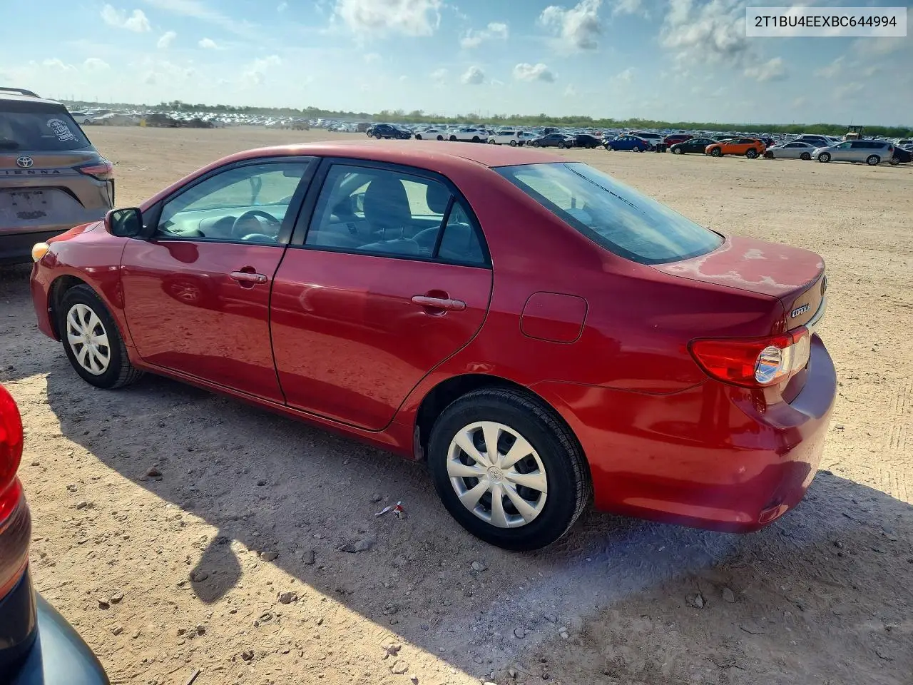 2011 TOYOTA COROLLA VIN 2T1BU4EEXBC644994 — фото 2