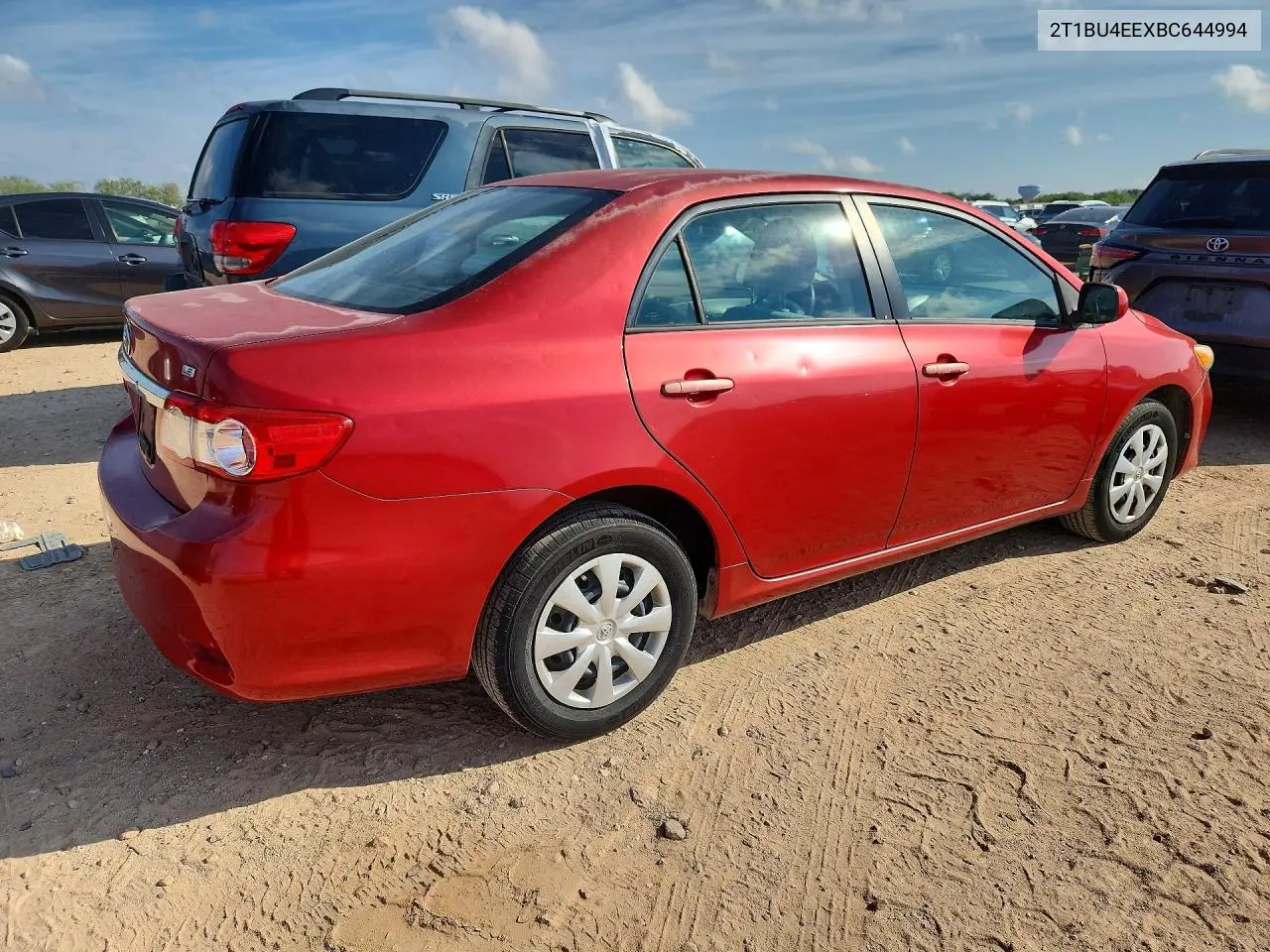 2011 TOYOTA COROLLA VIN 2T1BU4EEXBC644994 — фото 3