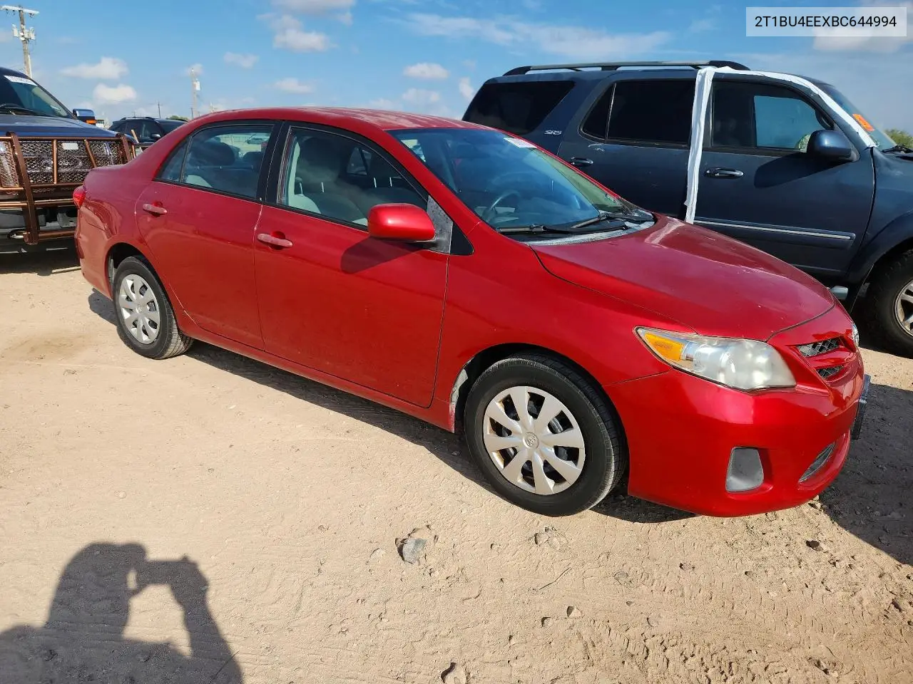 2011 TOYOTA COROLLA VIN 2T1BU4EEXBC644994 — фото 4
