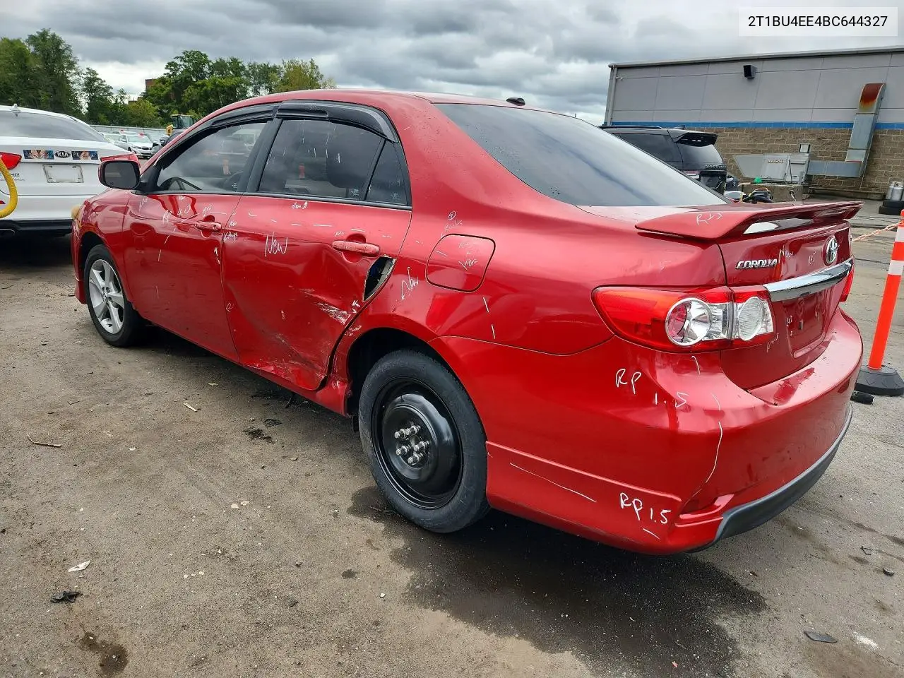 2011 TOYOTA COROLLA VIN 2T1BU4EE4BC644327 — фото 2
