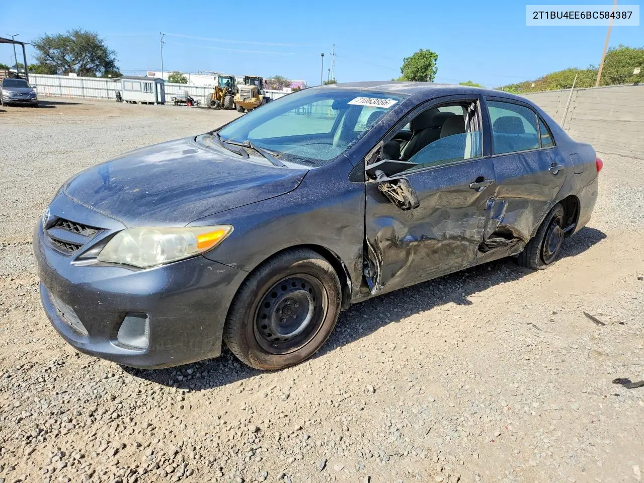 TOYOTA COROLLA 2011, VIN 2T1BU4EE6BC584387