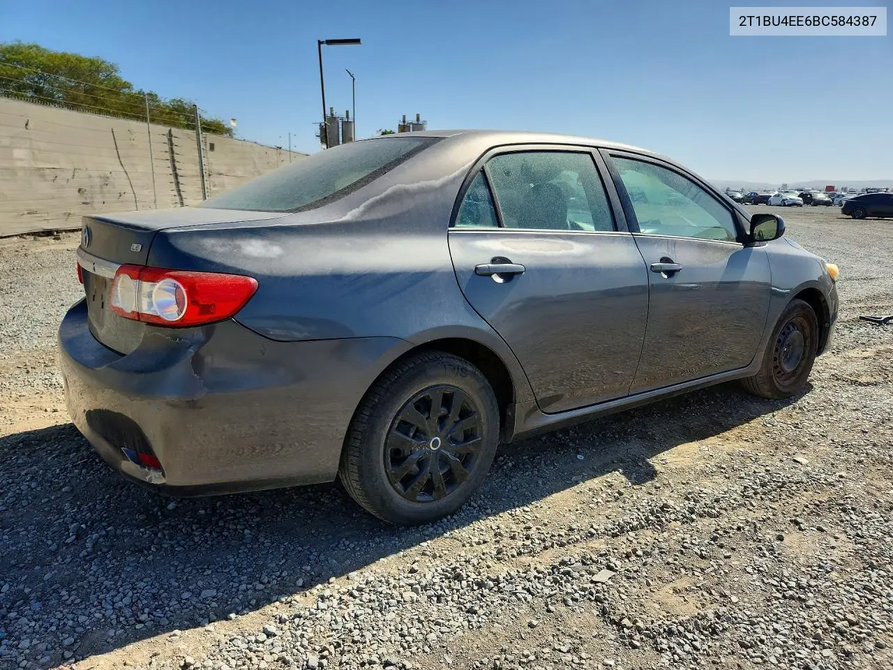 2011 TOYOTA COROLLA VIN 2T1BU4EE6BC584387 — фото 3