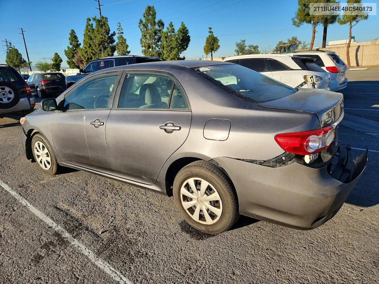 2011 TOYOTA COROLLA VIN 2T1BU4EE4BC540873 — фото 2