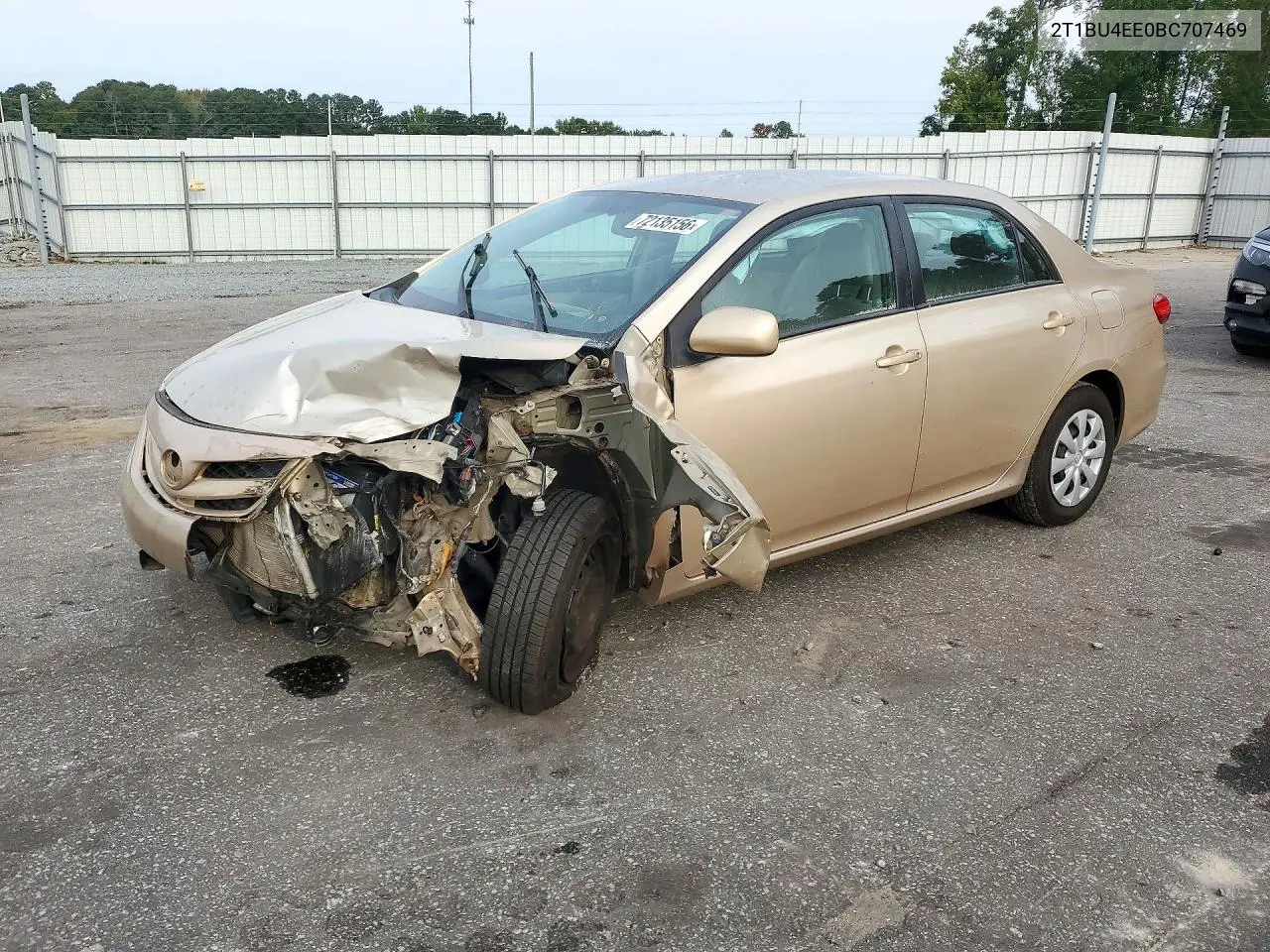 TOYOTA COROLLA 2011, VIN 2T1BU4EE0BC707469
