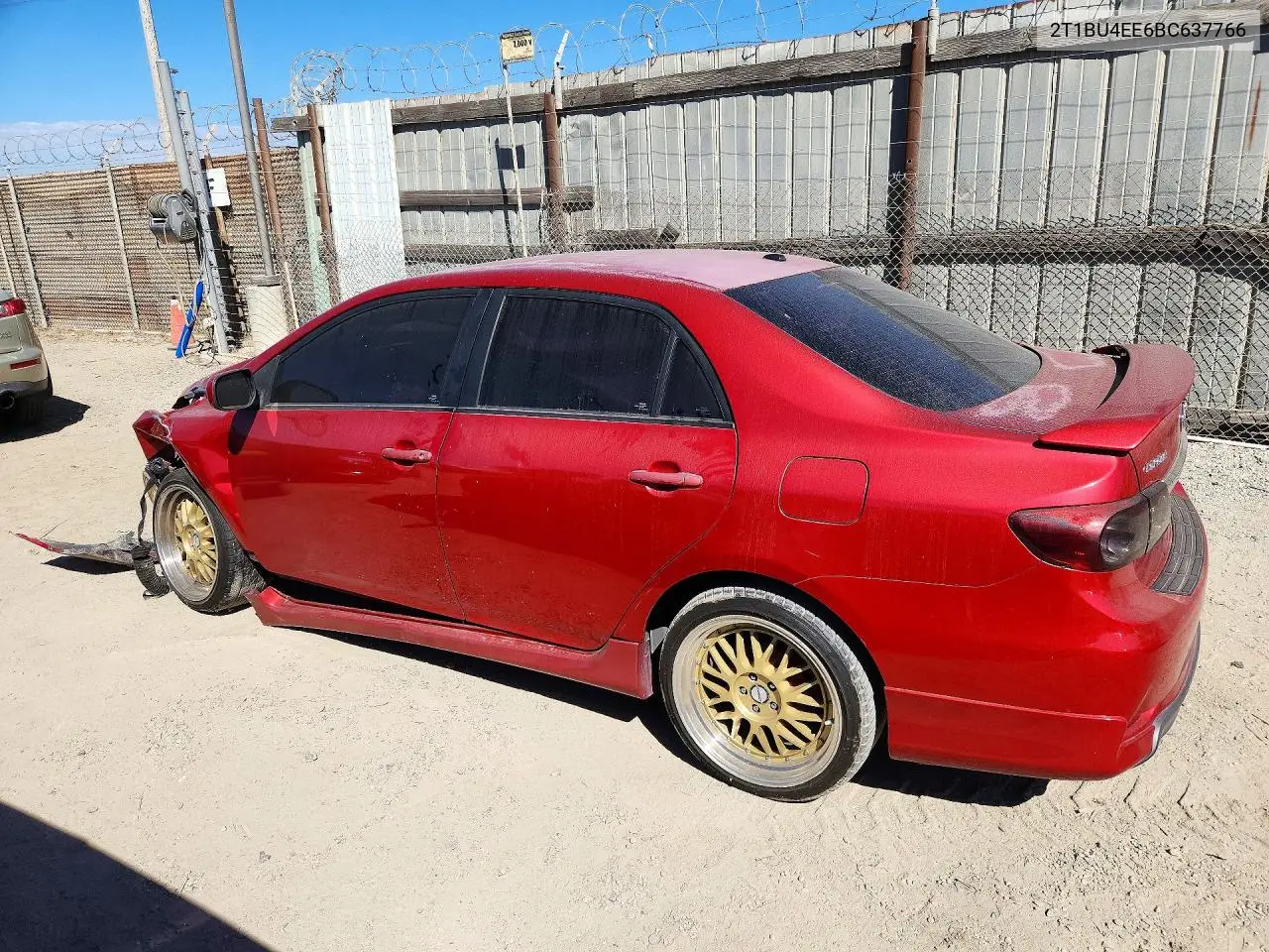 2011 TOYOTA COROLLA VIN 2T1BU4EE6BC637766 — фото 2