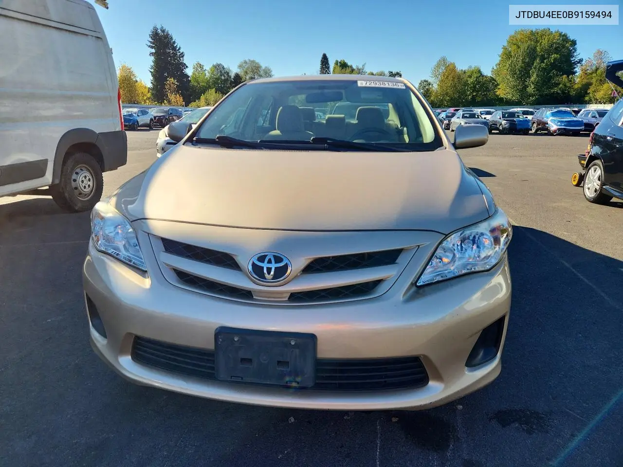 2011 TOYOTA COROLLA VIN JTDBU4EE0B9159494 — фото 5