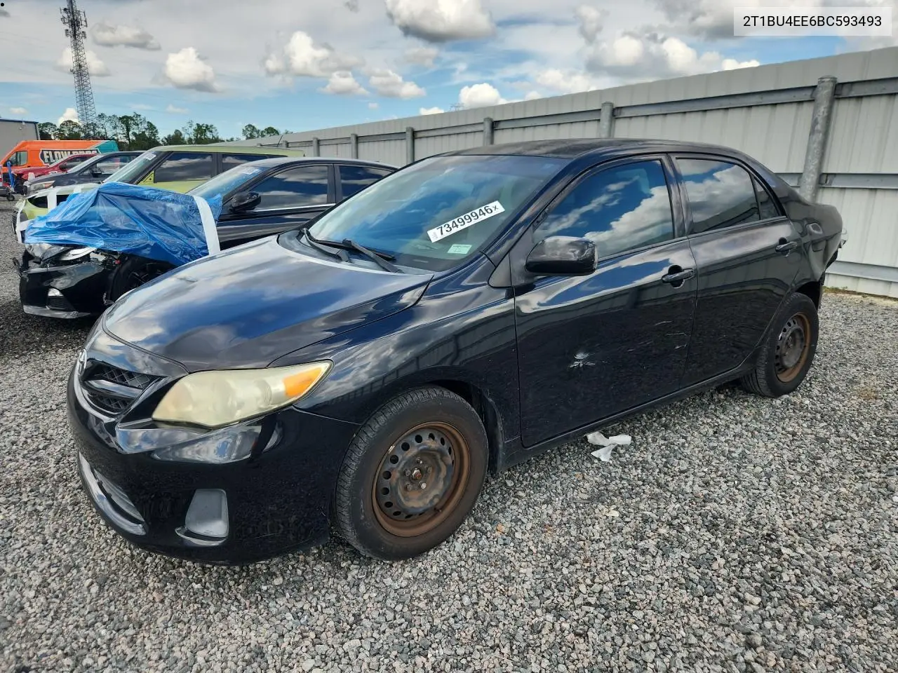 TOYOTA COROLLA 2011, VIN 2T1BU4EE6BC593493