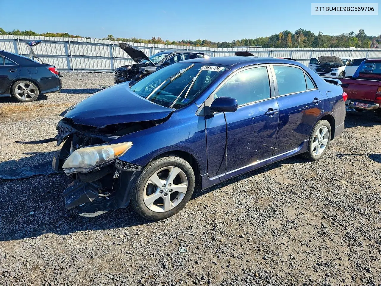 TOYOTA COROLLA 2011, VIN 2T1BU4EE9BC569706