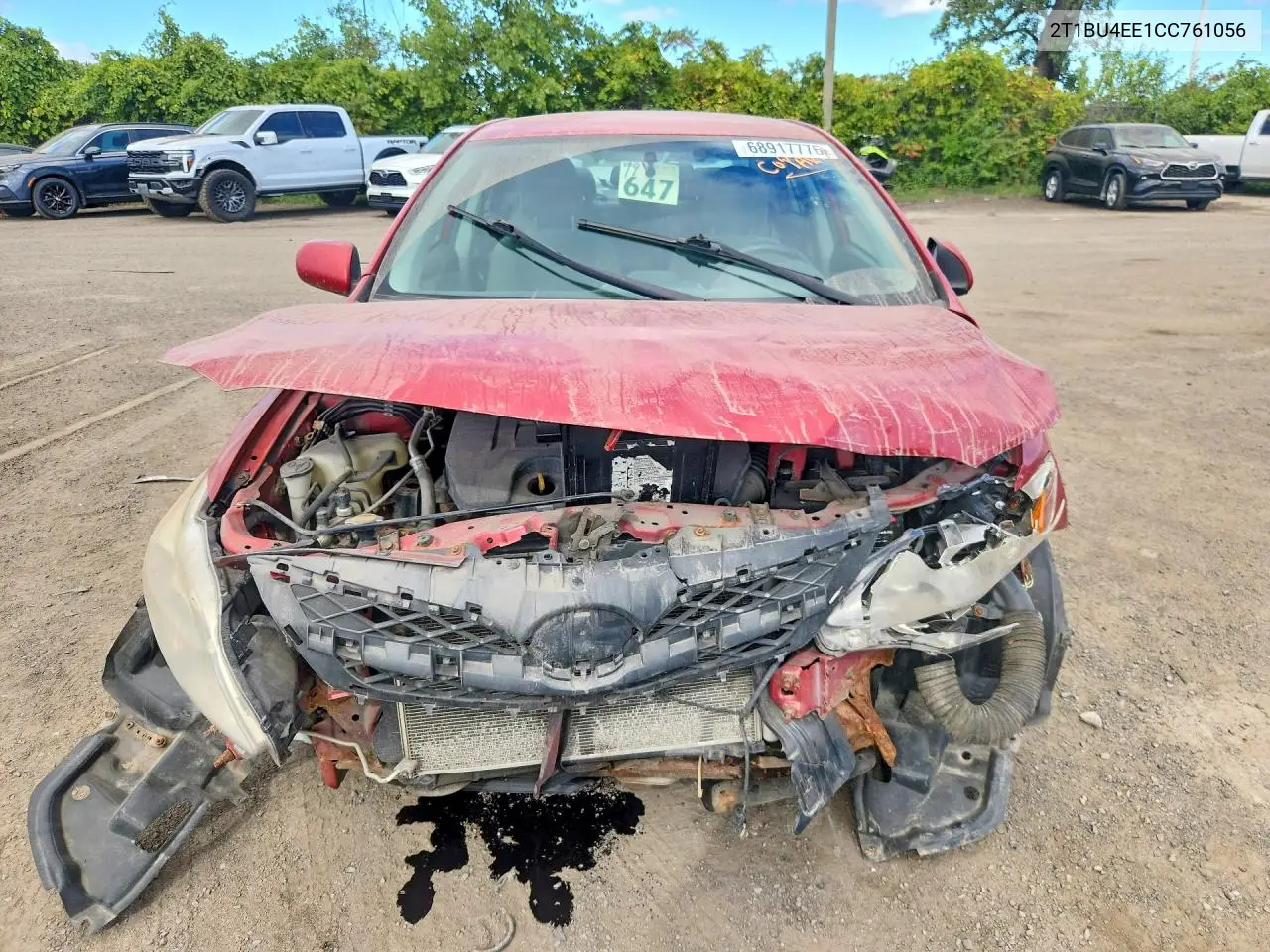 2012 TOYOTA COROLLA VIN 2T1BU4EE1CC761056 — фото 5
