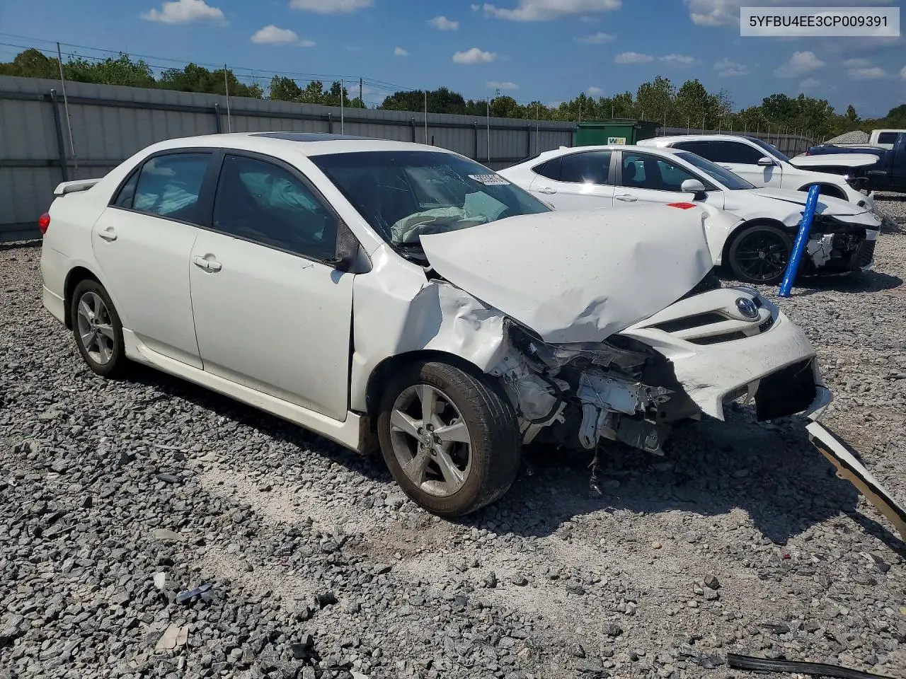 2012 TOYOTA COROLLA VIN 5YFBU4EE3CP009391 — фото 4