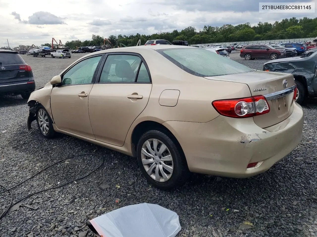 2012 TOYOTA COROLLA VIN 2T1BU4EE8CC881145 — фото 2