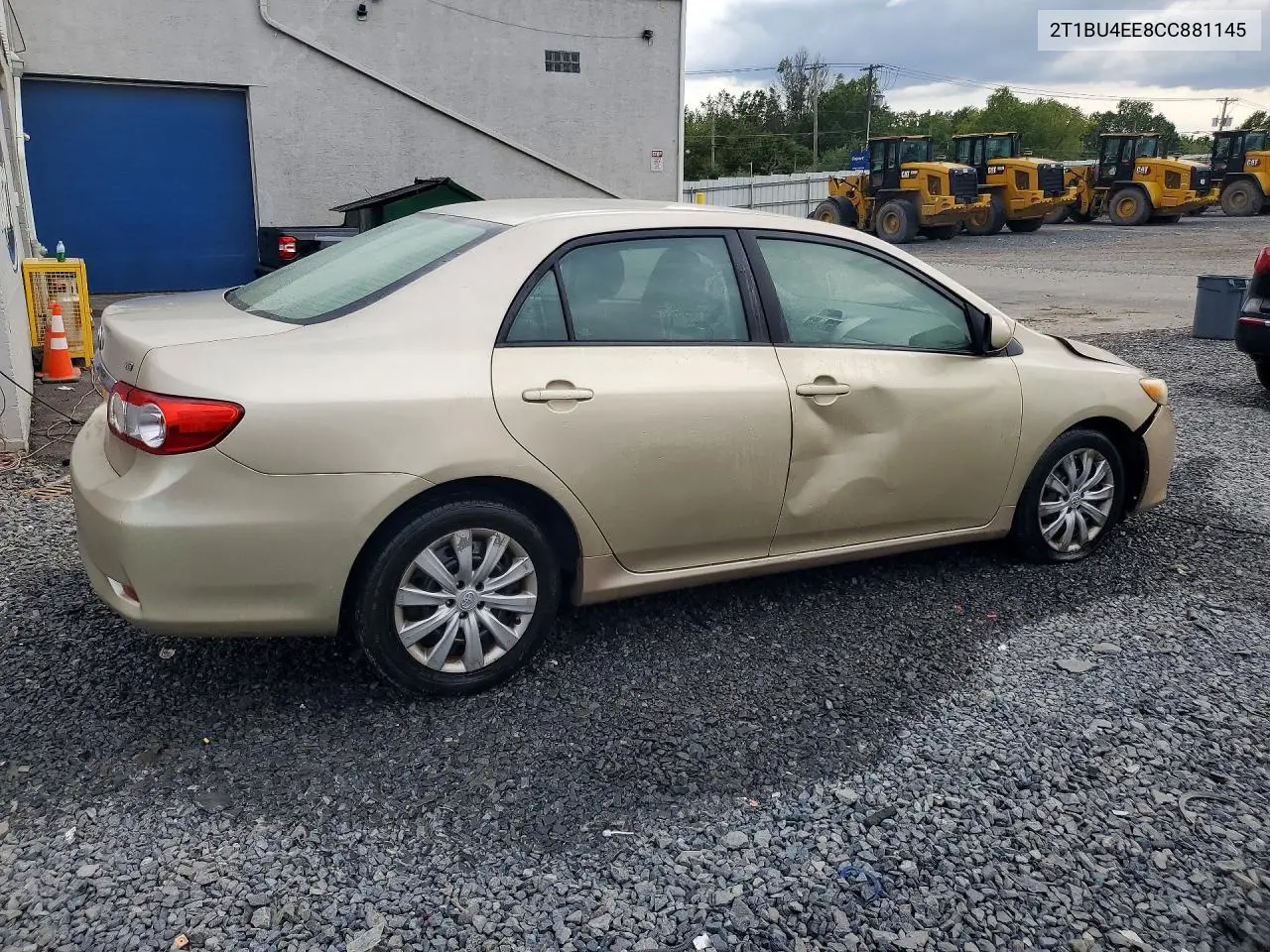2012 TOYOTA COROLLA VIN 2T1BU4EE8CC881145 — фото 3