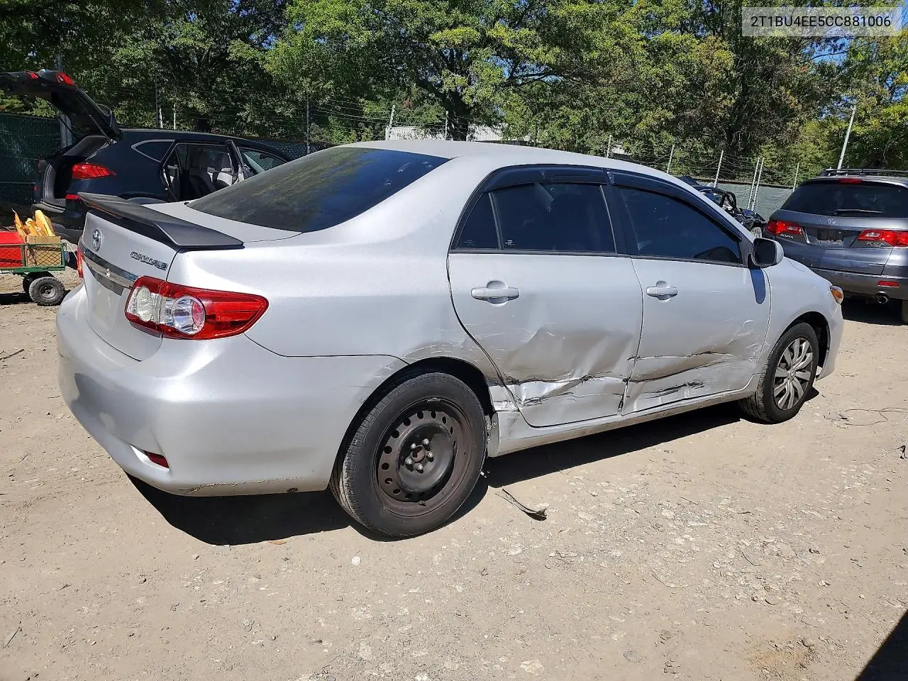 2012 TOYOTA COROLLA VIN 2T1BU4EE5CC881006 — фото 3