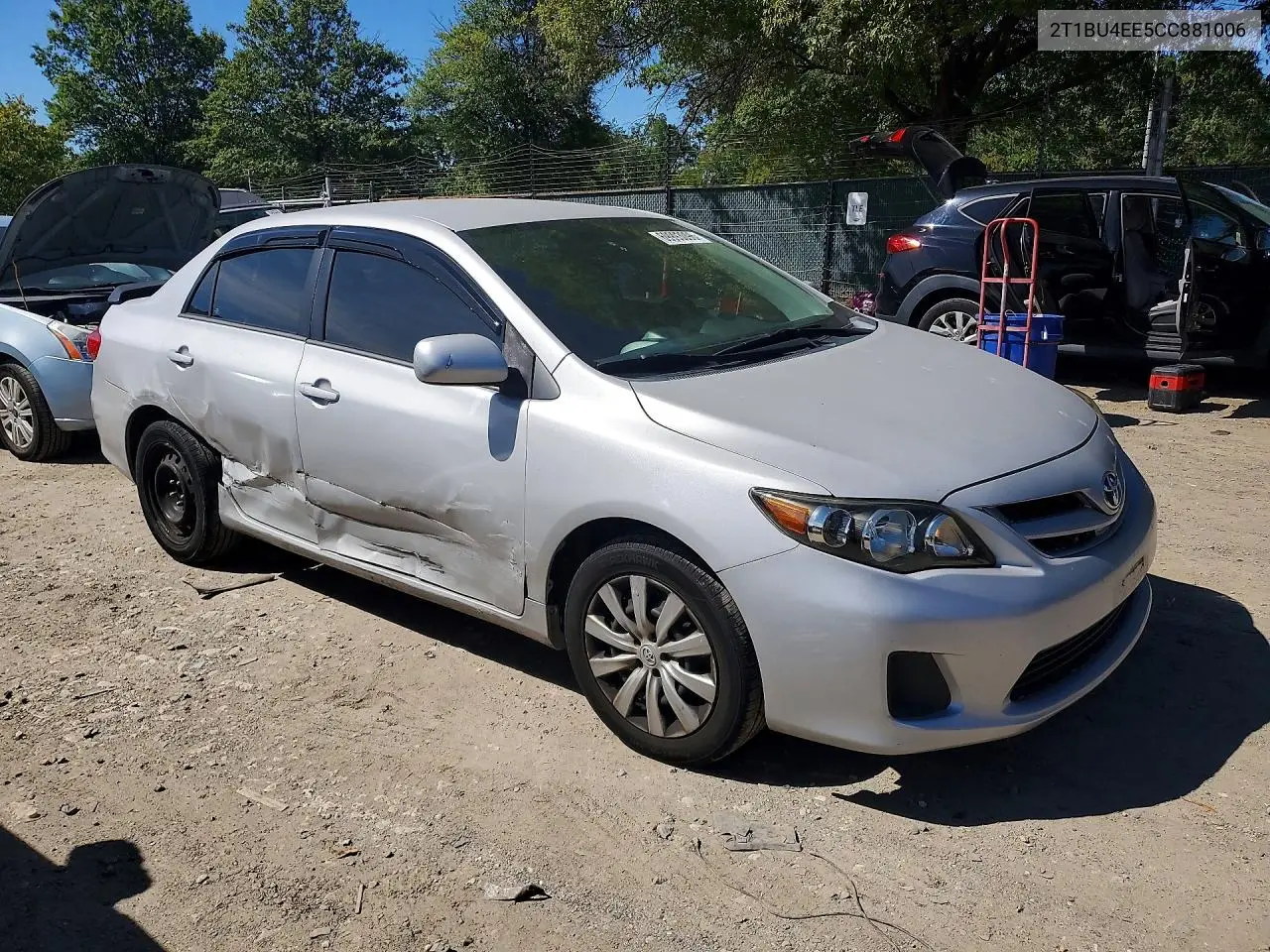 2012 TOYOTA COROLLA VIN 2T1BU4EE5CC881006 — фото 4
