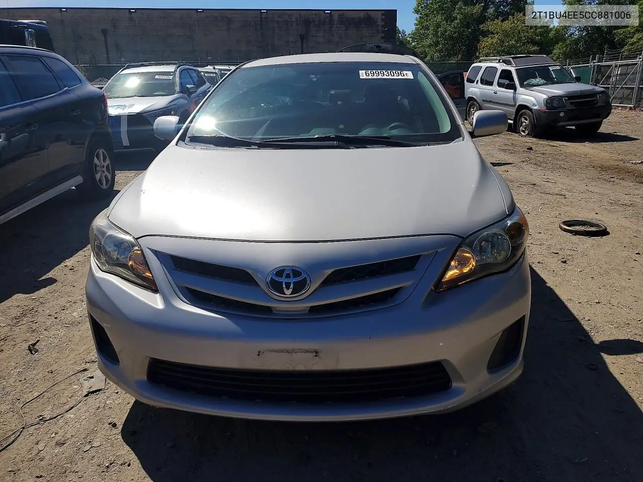 2012 TOYOTA COROLLA VIN 2T1BU4EE5CC881006 — фото 5