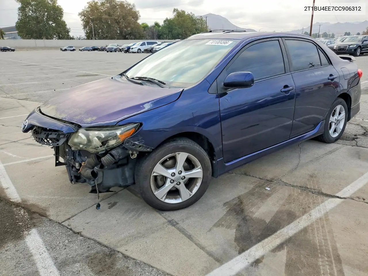TOYOTA COROLLA 2012, VIN 2T1BU4EE7CC906312