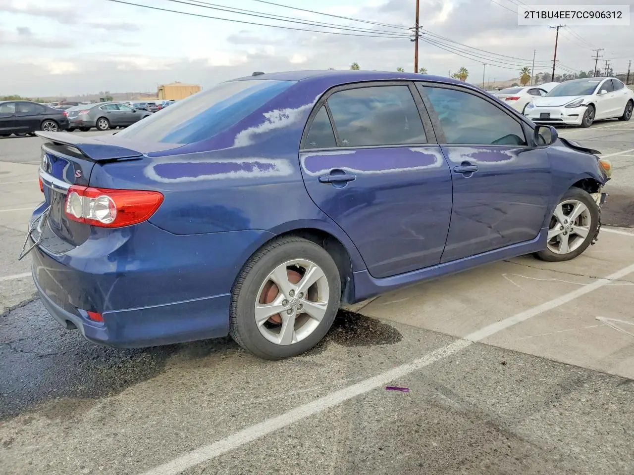 2012 TOYOTA COROLLA VIN 2T1BU4EE7CC906312 — фото 3