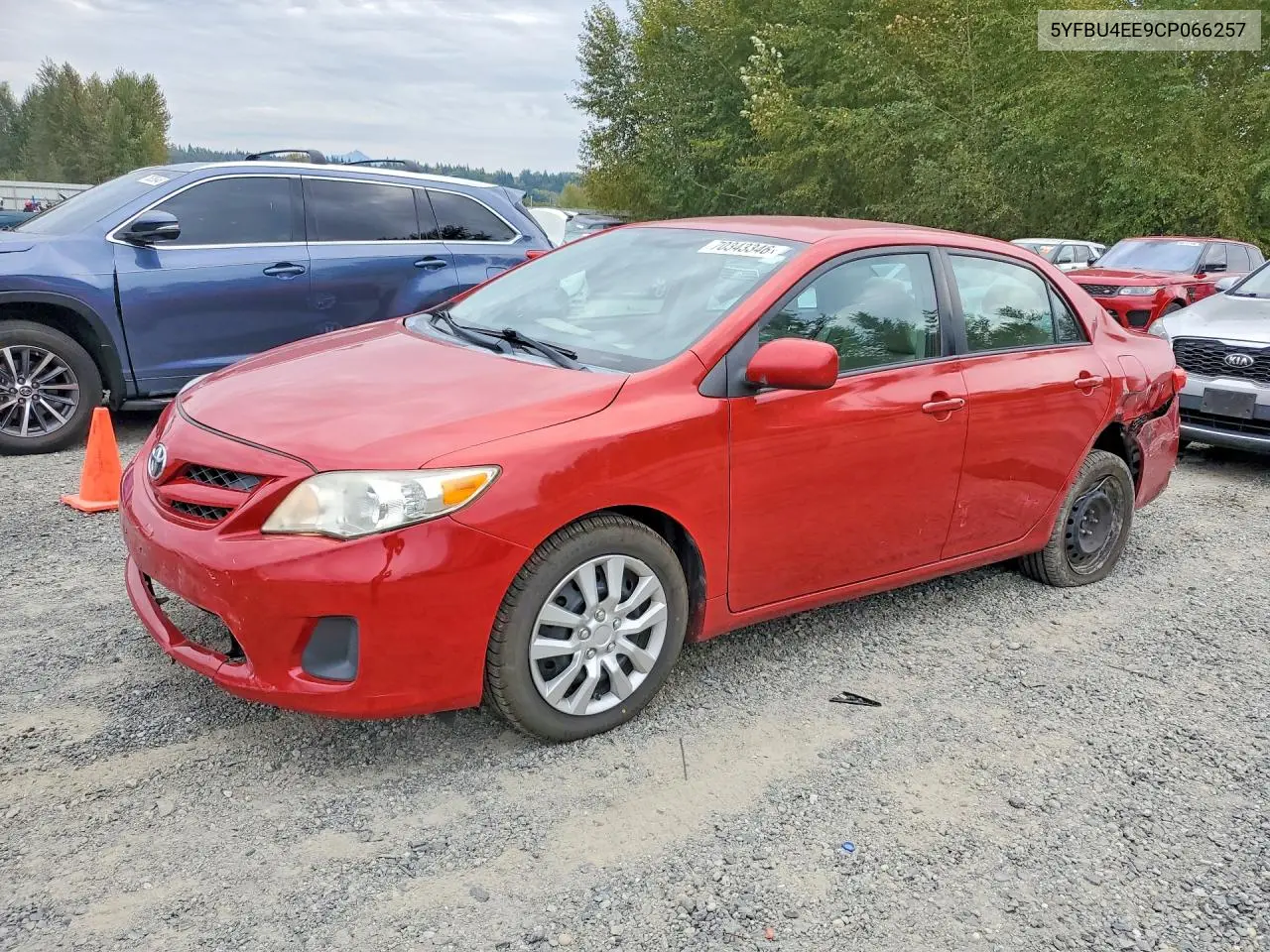 TOYOTA COROLLA 2012, VIN 5YFBU4EE9CP066257