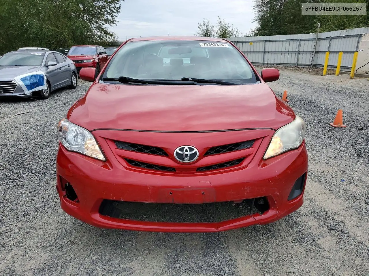 2012 TOYOTA COROLLA VIN 5YFBU4EE9CP066257 — фото 5