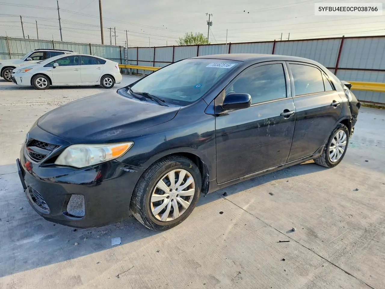 TOYOTA COROLLA 2012, VIN 5YFBU4EE0CP038766