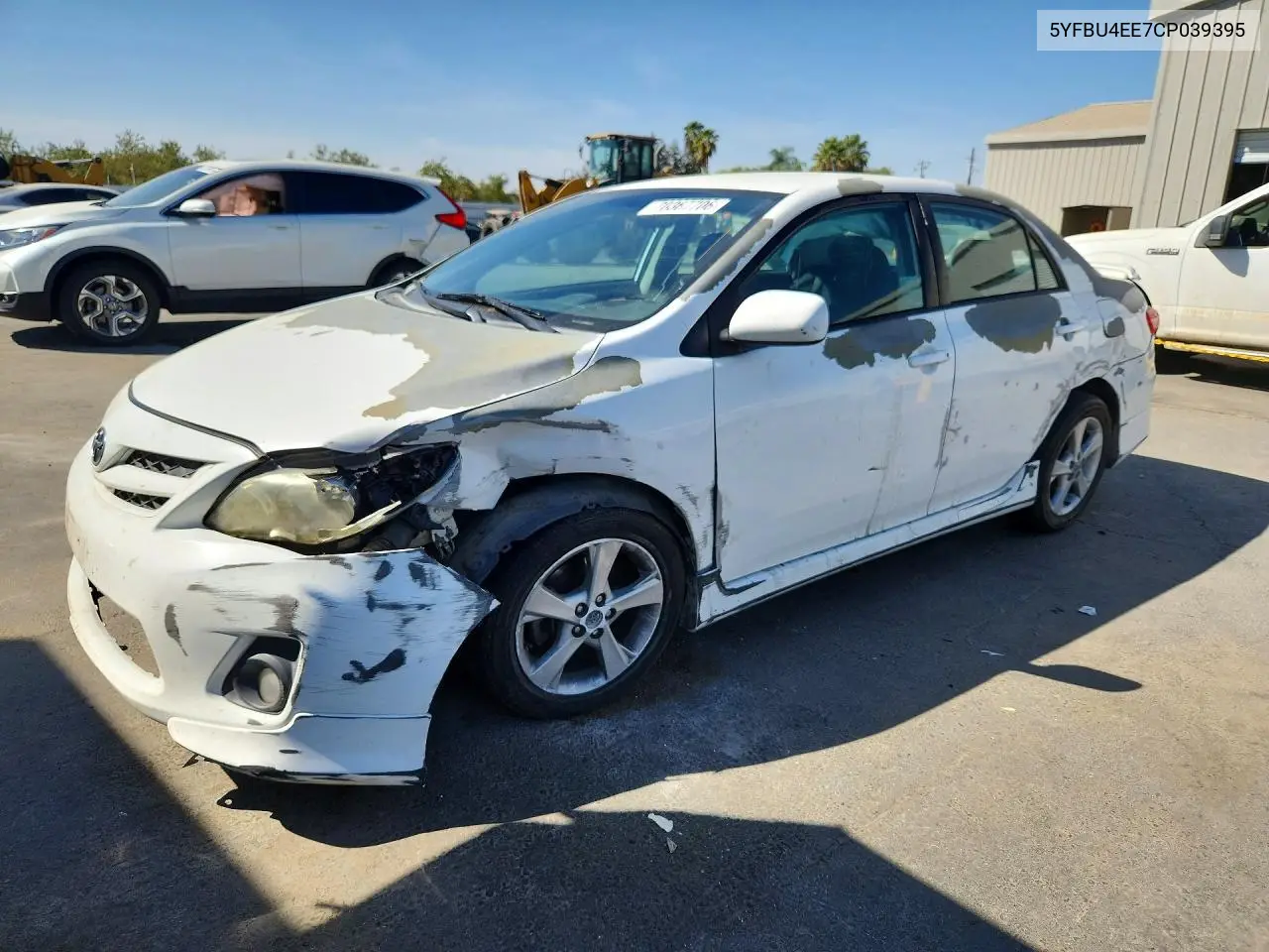 TOYOTA COROLLA 2012, VIN 5YFBU4EE7CP039395