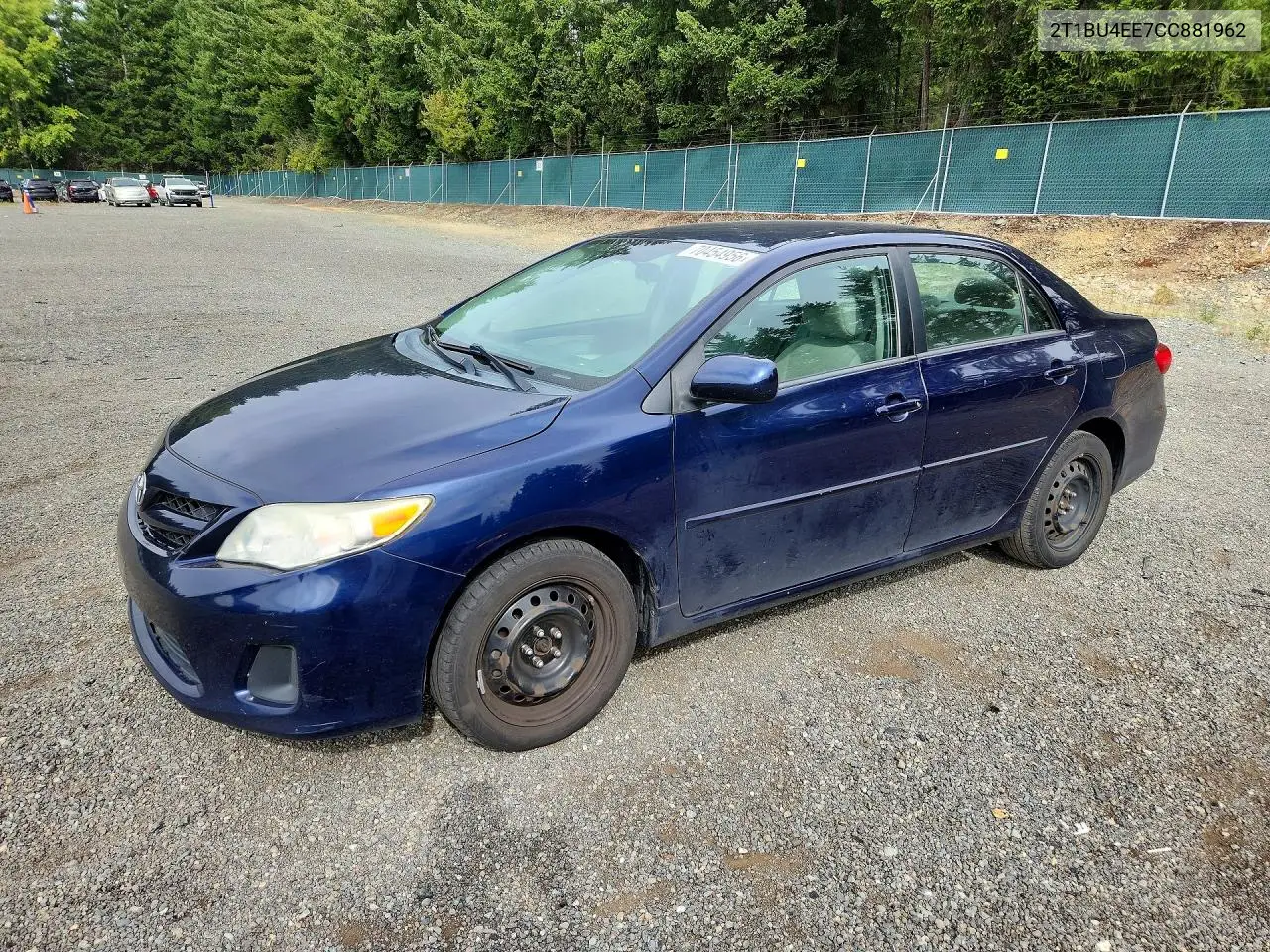 TOYOTA COROLLA 2012, VIN 2T1BU4EE7CC881962