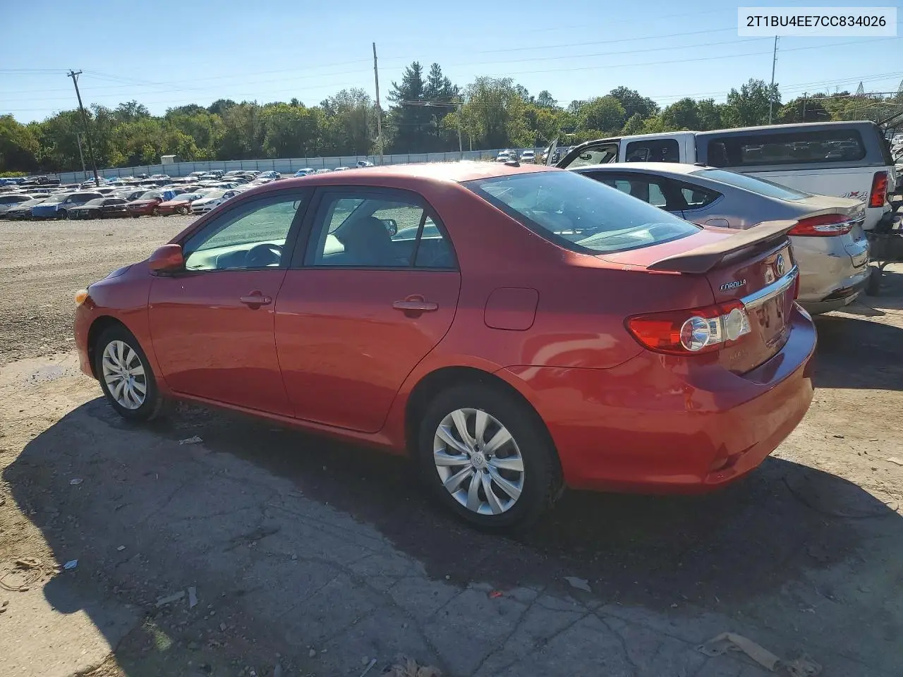 2012 TOYOTA COROLLA VIN 2T1BU4EE7CC834026 — фото 2