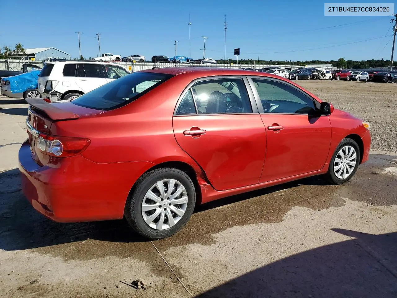 2012 TOYOTA COROLLA VIN 2T1BU4EE7CC834026 — фото 3