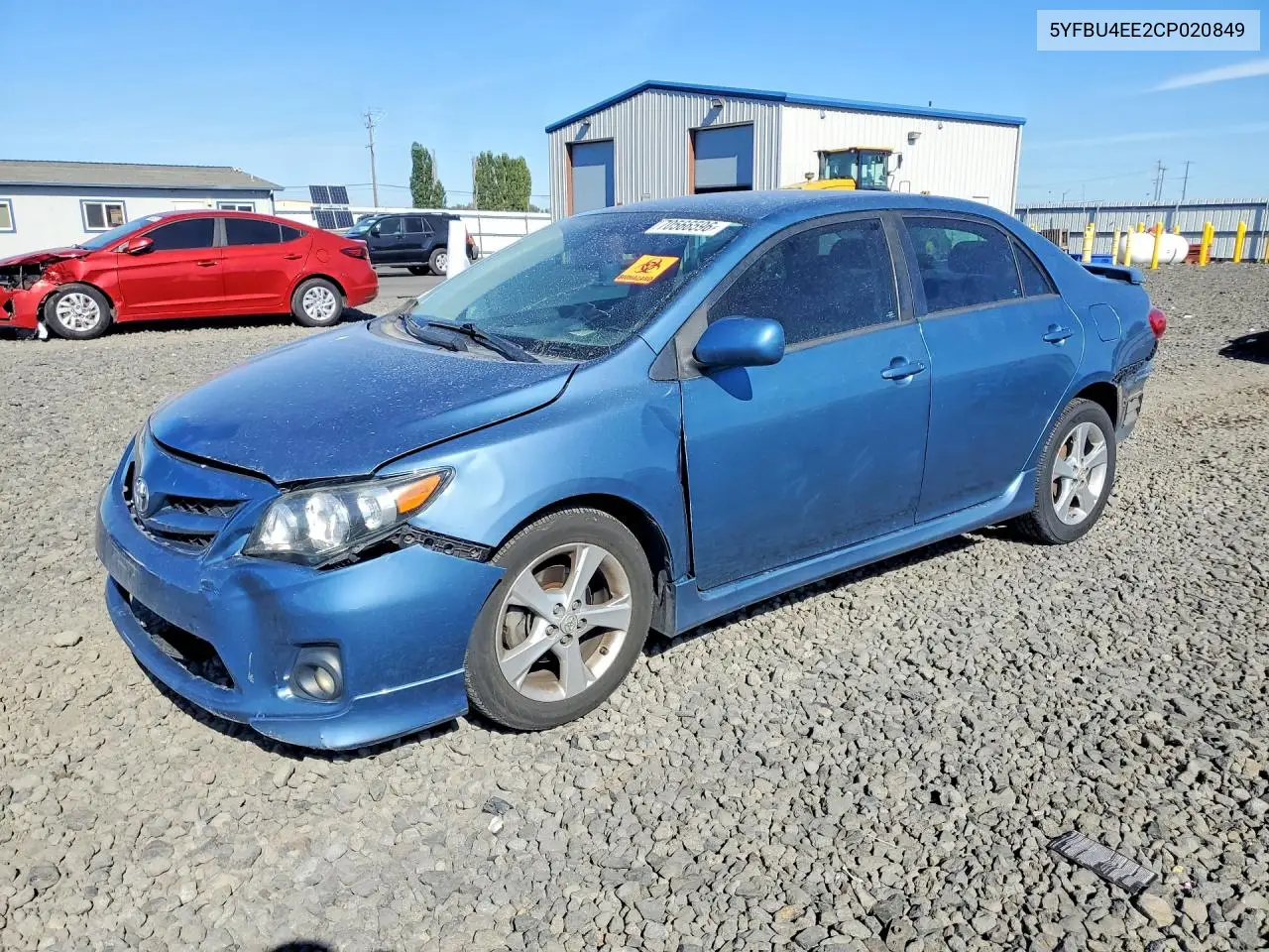 TOYOTA COROLLA 2012, VIN 5YFBU4EE2CP020849