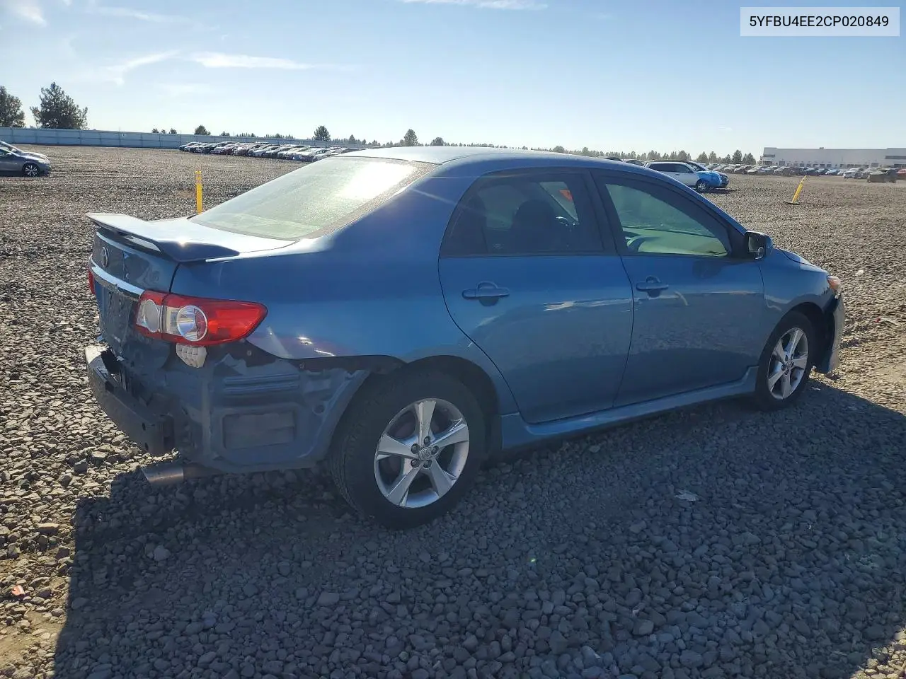 2012 TOYOTA COROLLA VIN 5YFBU4EE2CP020849 — фото 3