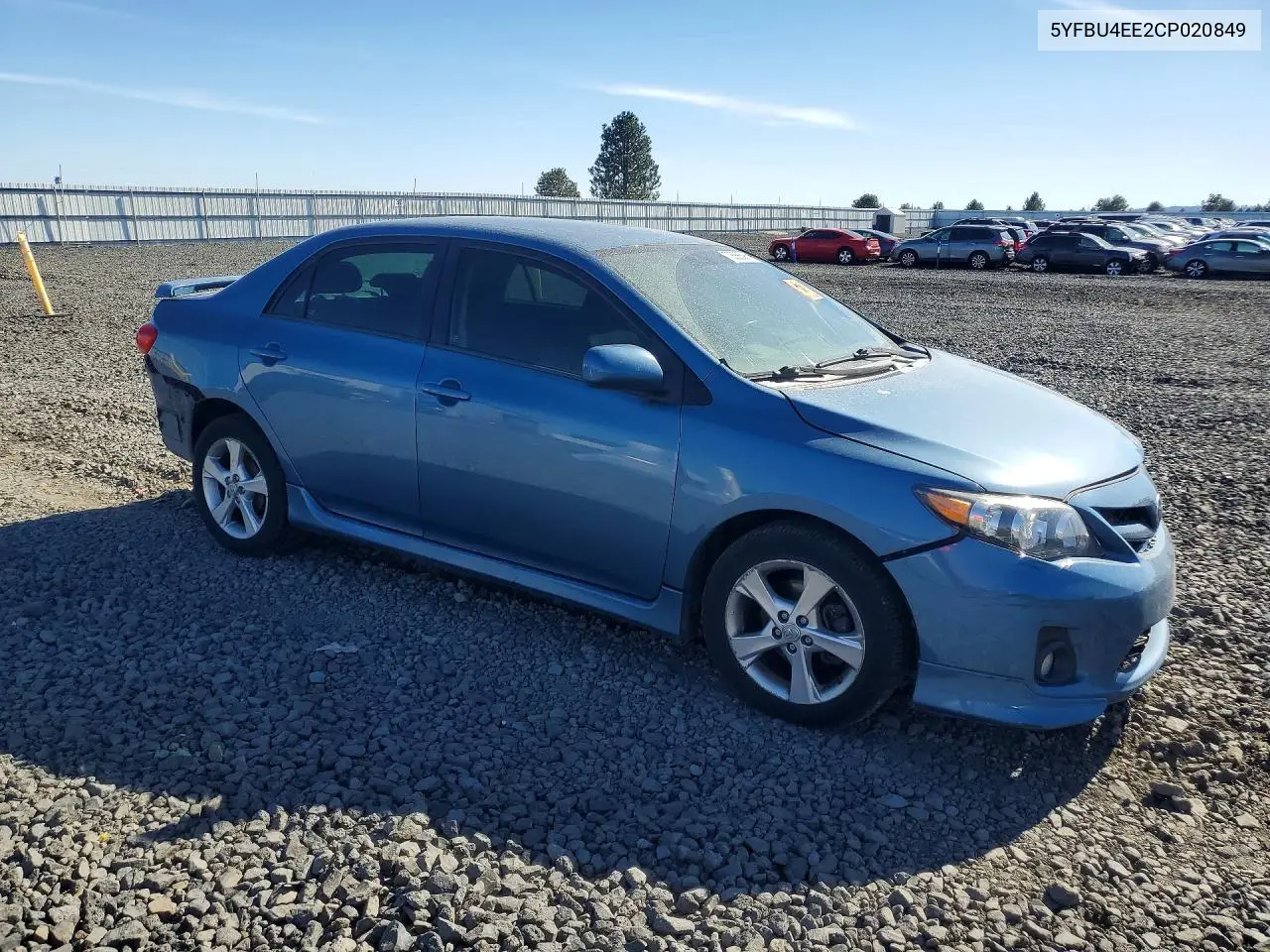2012 TOYOTA COROLLA VIN 5YFBU4EE2CP020849 — фото 4