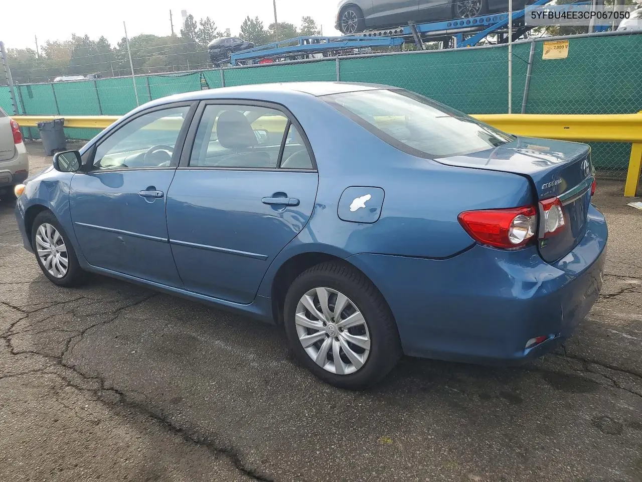 2012 TOYOTA COROLLA VIN 5YFBU4EE3CP067050 — фото 2