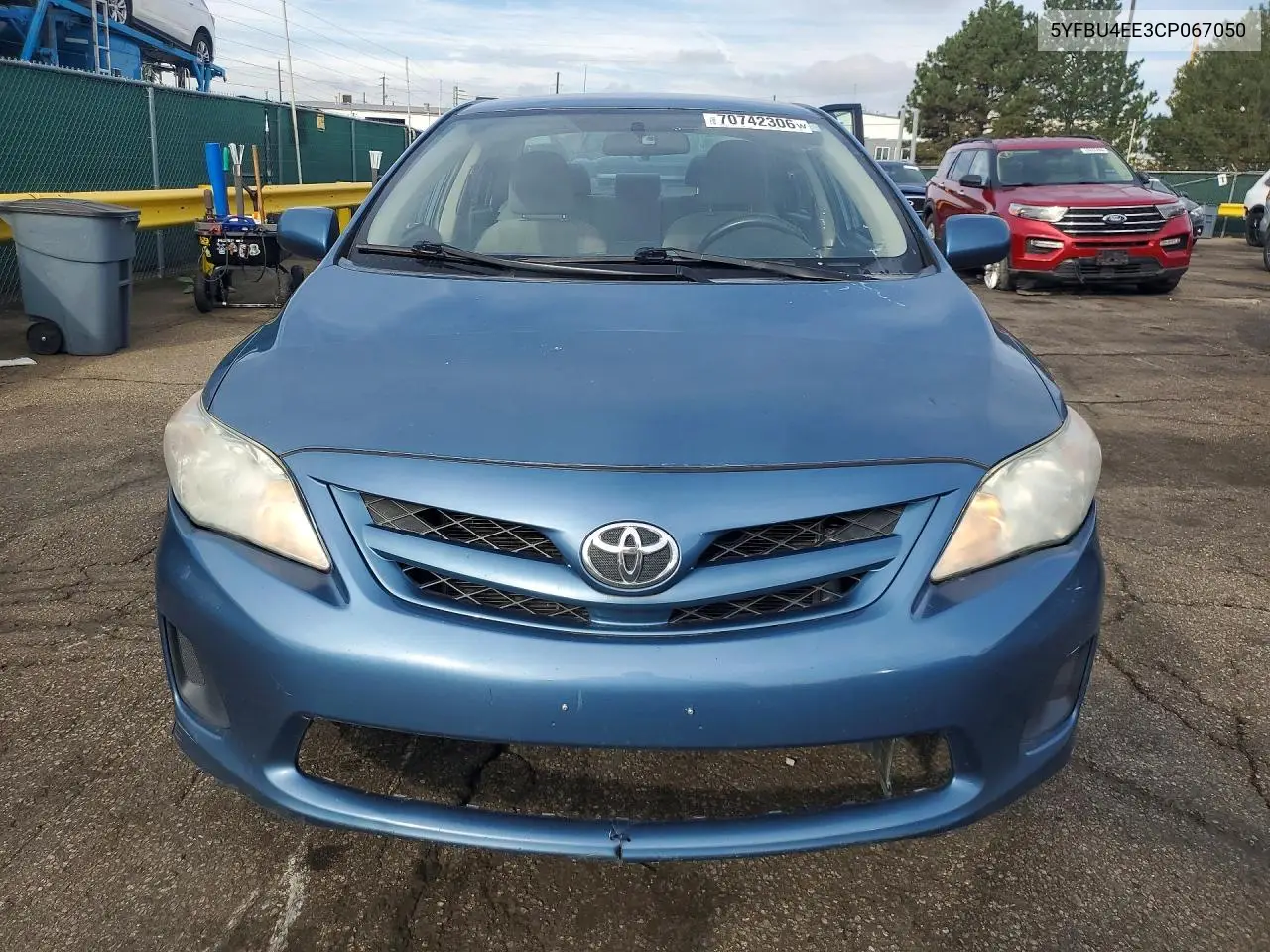 2012 TOYOTA COROLLA VIN 5YFBU4EE3CP067050 — фото 5