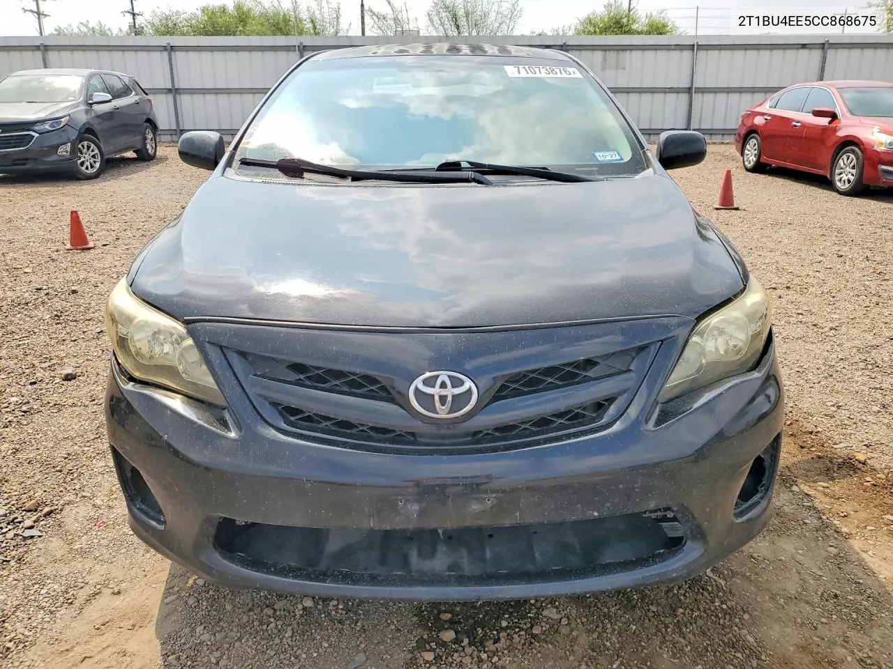 2012 TOYOTA COROLLA VIN 2T1BU4EE5CC868675 — фото 5