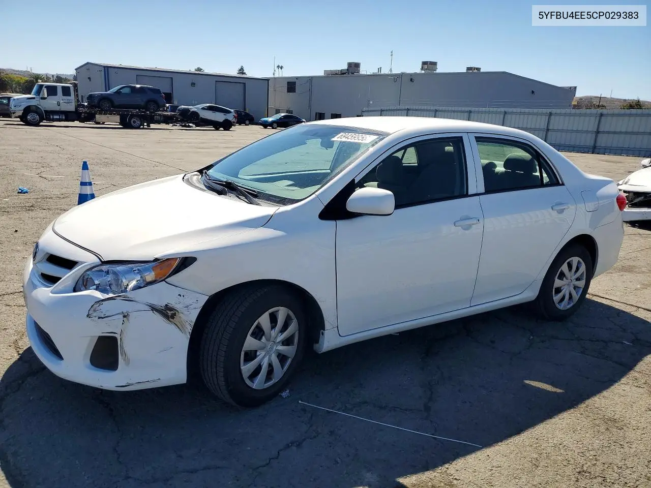 TOYOTA COROLLA 2012, VIN 5YFBU4EE5CP029383
