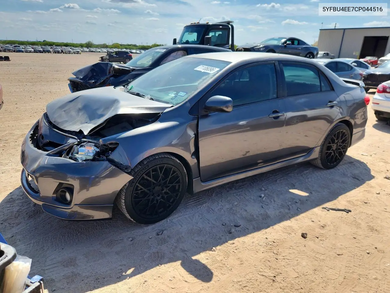 TOYOTA COROLLA 2012, VIN 5YFBU4EE7CP044516