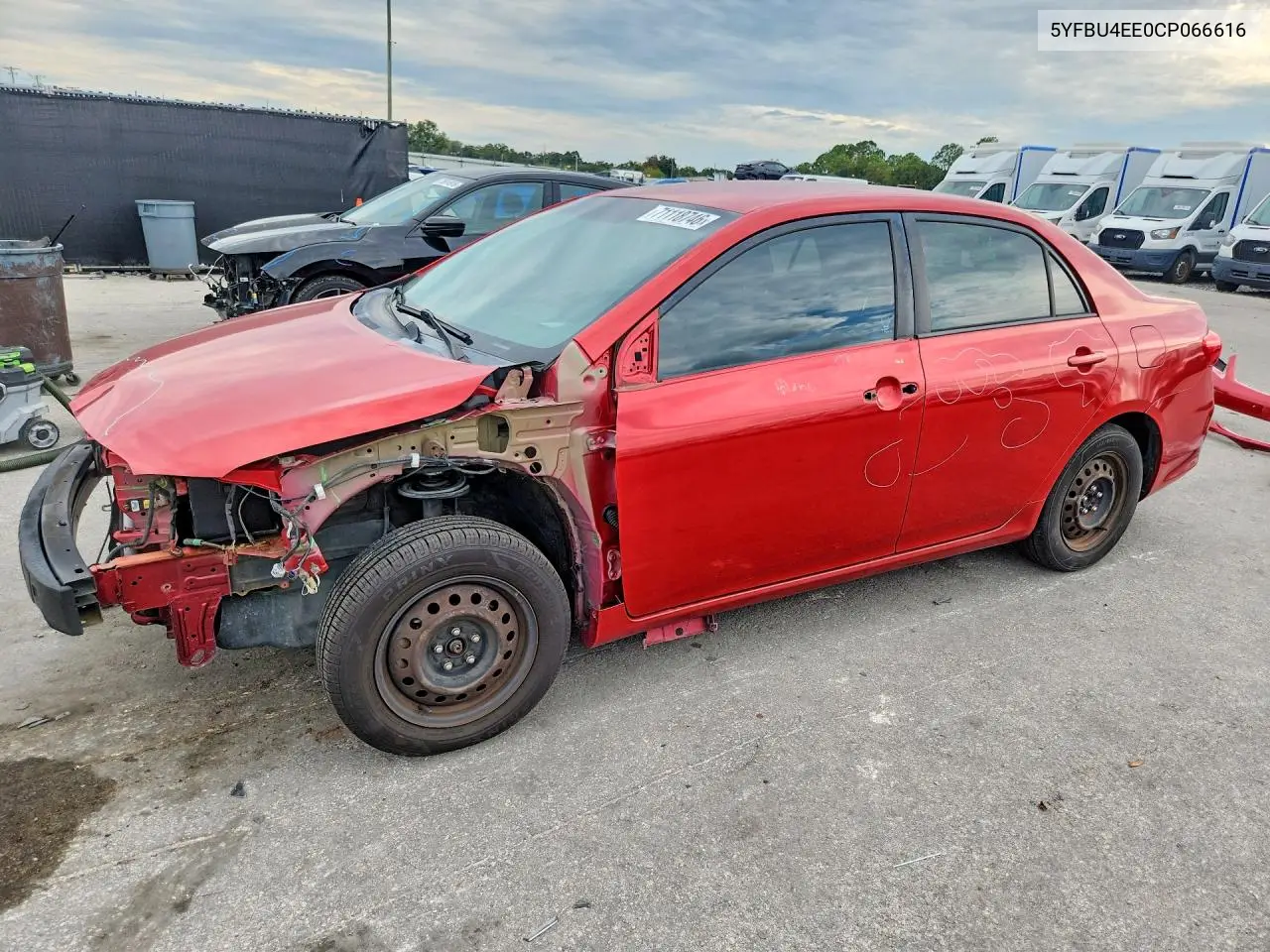 TOYOTA COROLLA 2012, VIN 5YFBU4EE0CP066616