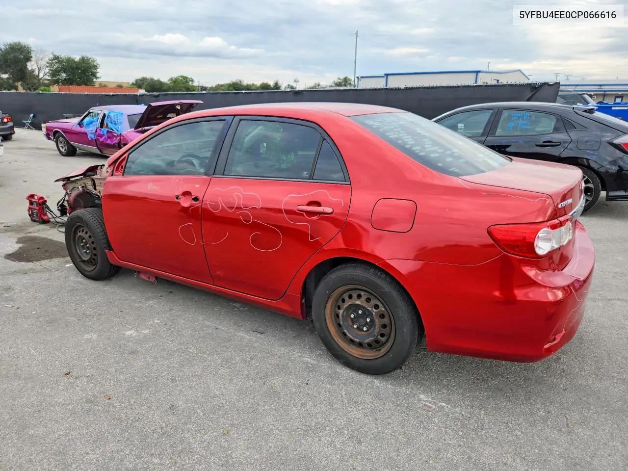 2012 TOYOTA COROLLA VIN 5YFBU4EE0CP066616 — фото 2