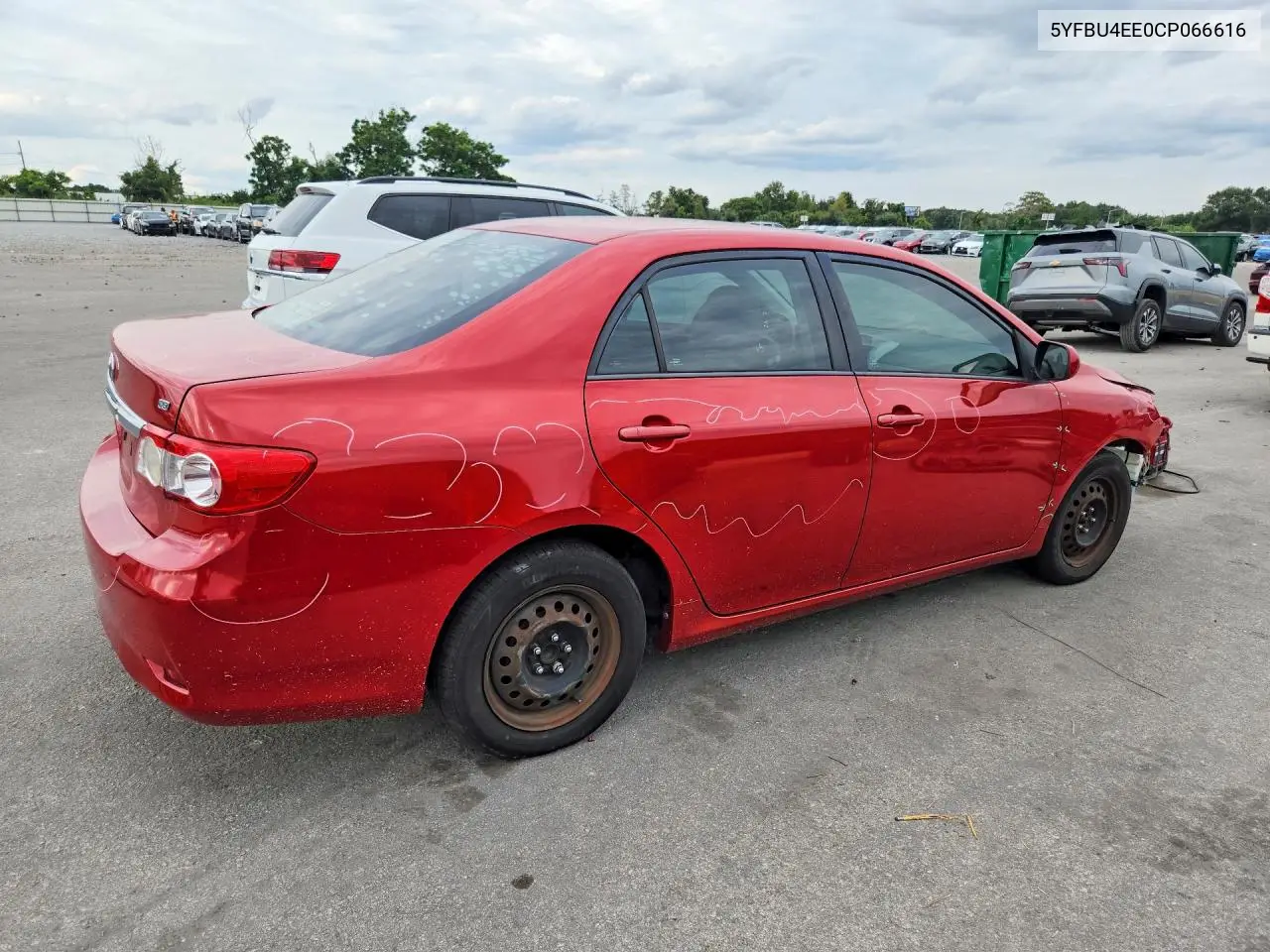 2012 TOYOTA COROLLA VIN 5YFBU4EE0CP066616 — фото 3
