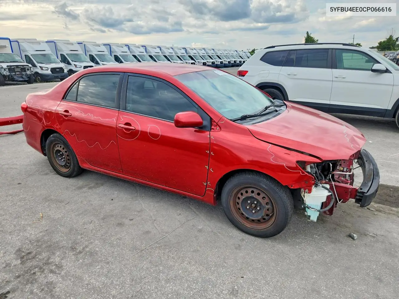 2012 TOYOTA COROLLA VIN 5YFBU4EE0CP066616 — фото 4