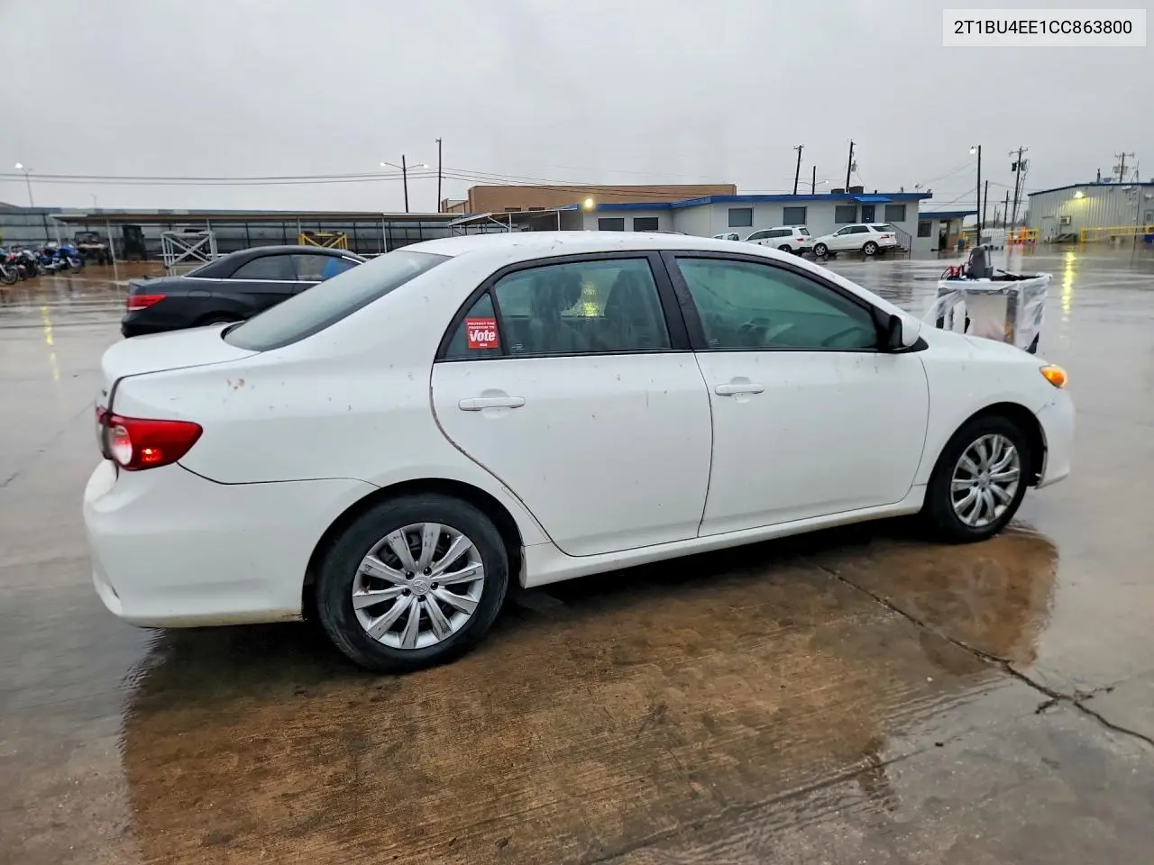 2012 TOYOTA COROLLA VIN 2T1BU4EE1CC863800 — фото 3