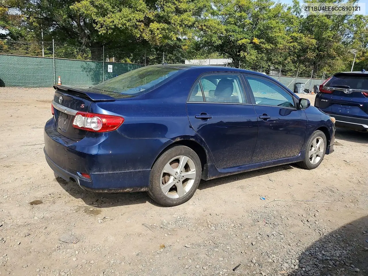2012 TOYOTA COROLLA VIN 2T1BU4EE6CC890121 — фото 3