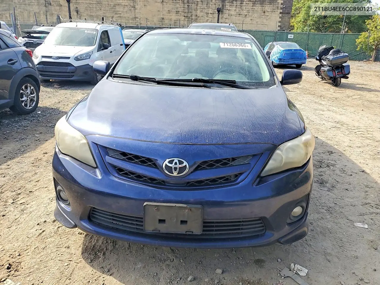 2012 TOYOTA COROLLA VIN 2T1BU4EE6CC890121 — фото 5