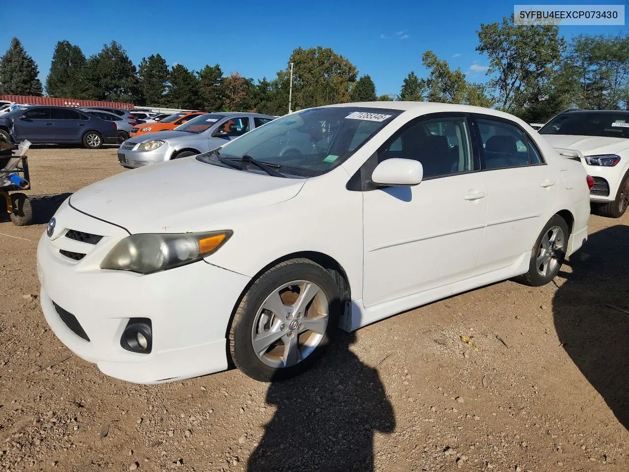 TOYOTA COROLLA 2012, VIN 5YFBU4EEXCP073430