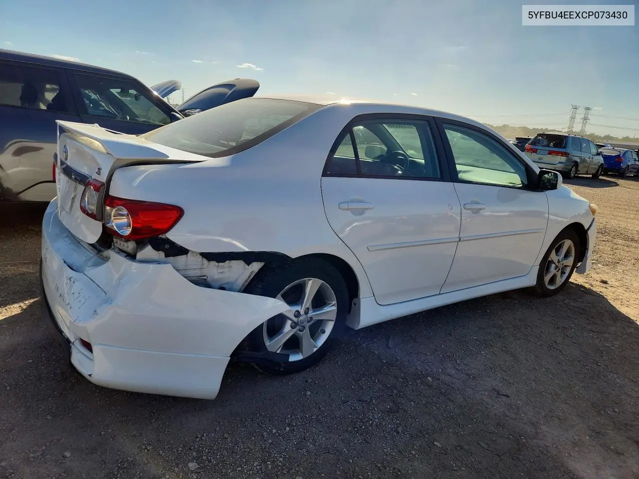 2012 TOYOTA COROLLA VIN 5YFBU4EEXCP073430 — фото 3